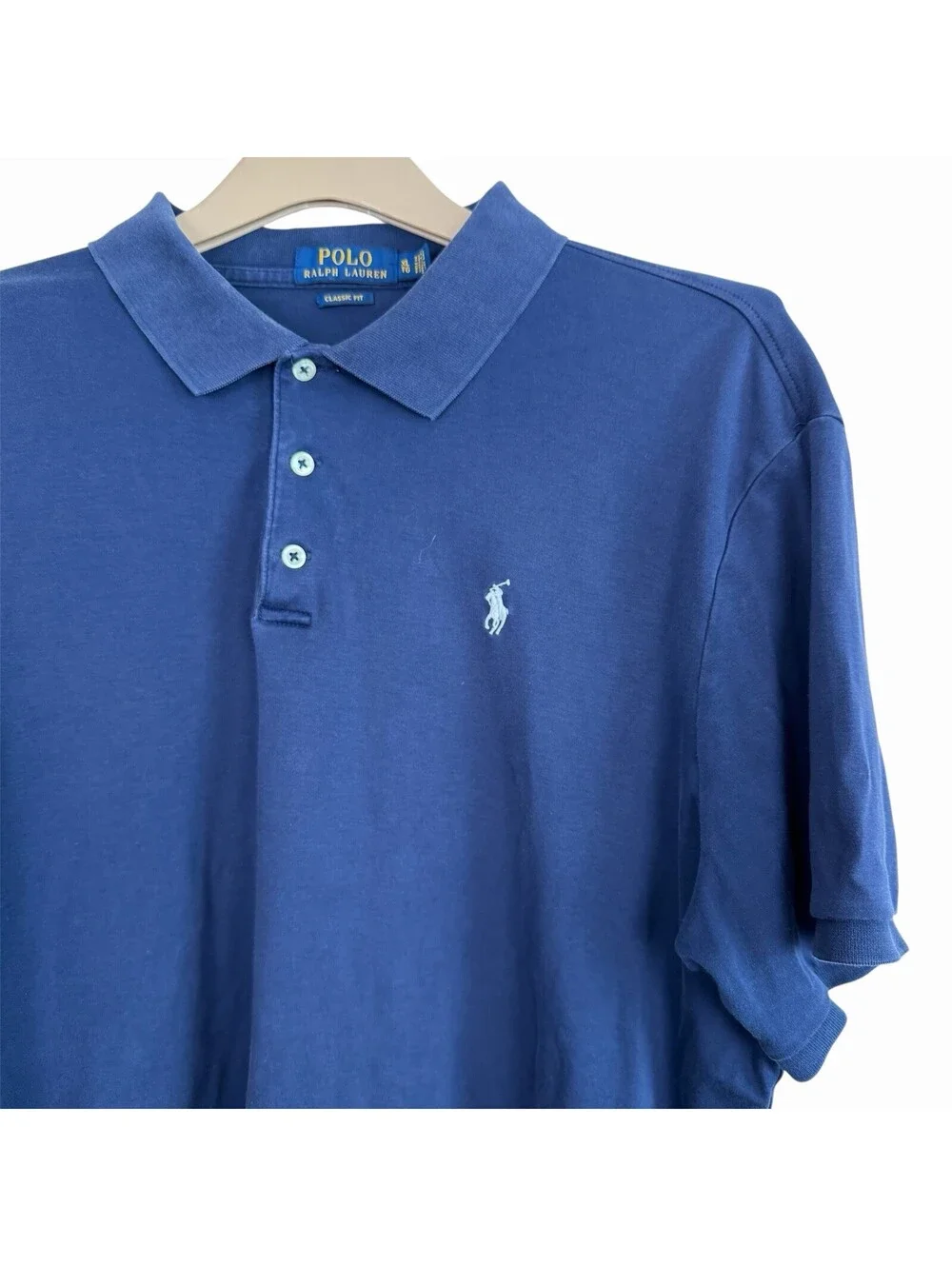 Polo Ralph Lauren Men's XL Classic Fit Navy Blue Short Sleeve Shirt Pony Preppy